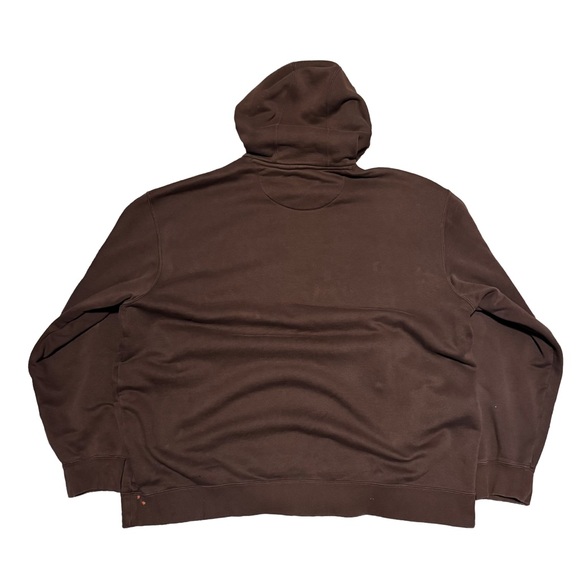 Vintage Y2K Nike Mocha Brown Big Center Swoosh Pullover Hoodie Mens Size XL - Picture 5 of 7